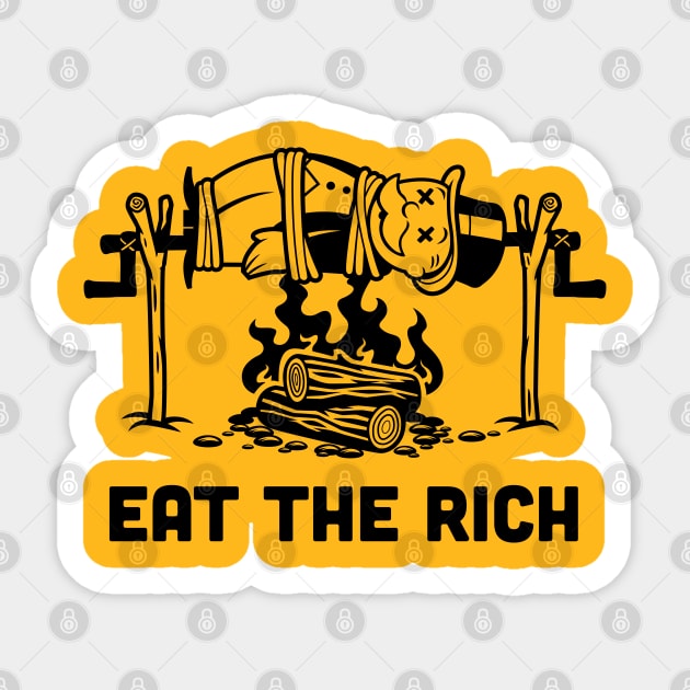 Eat The Rich Sticker by harebrained